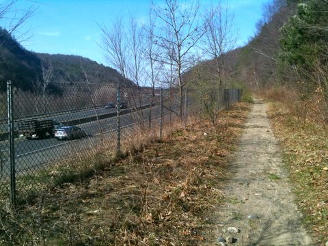 Naugatuck Trail at the Route 8 border