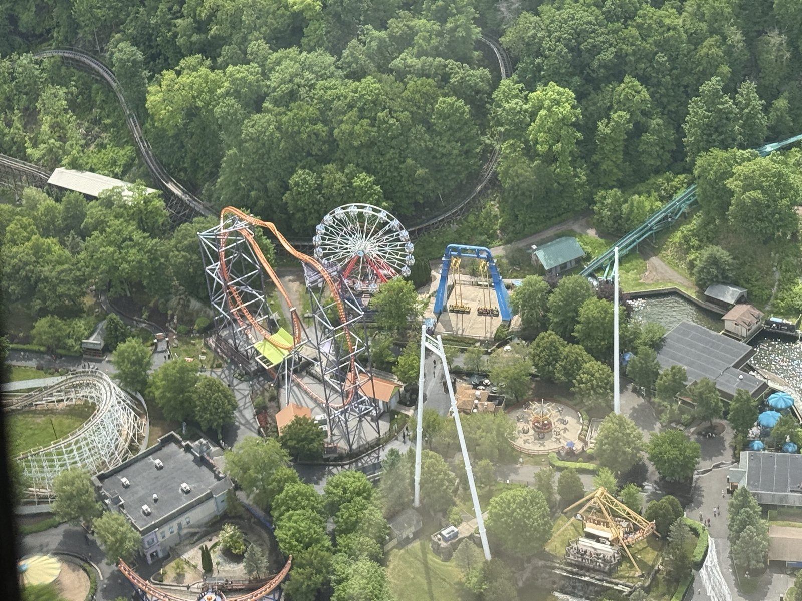 Lake Compounce, aerial view
