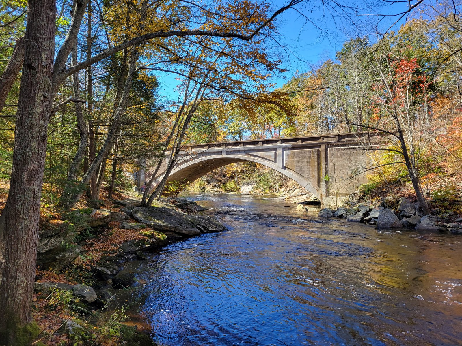 Natchaug River at the Route 198 bridge