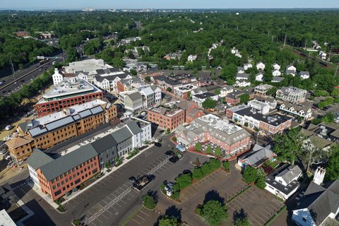 Darien downtown, aerial