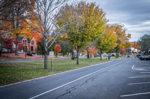 New Milford Green in autumn