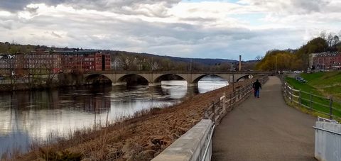 The Housatonic River near downtown Shelton