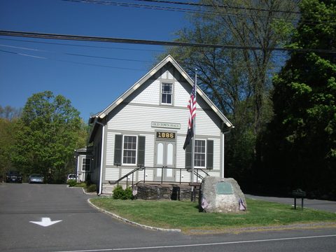 The 1886 Town Hall in the Sherman Historic District