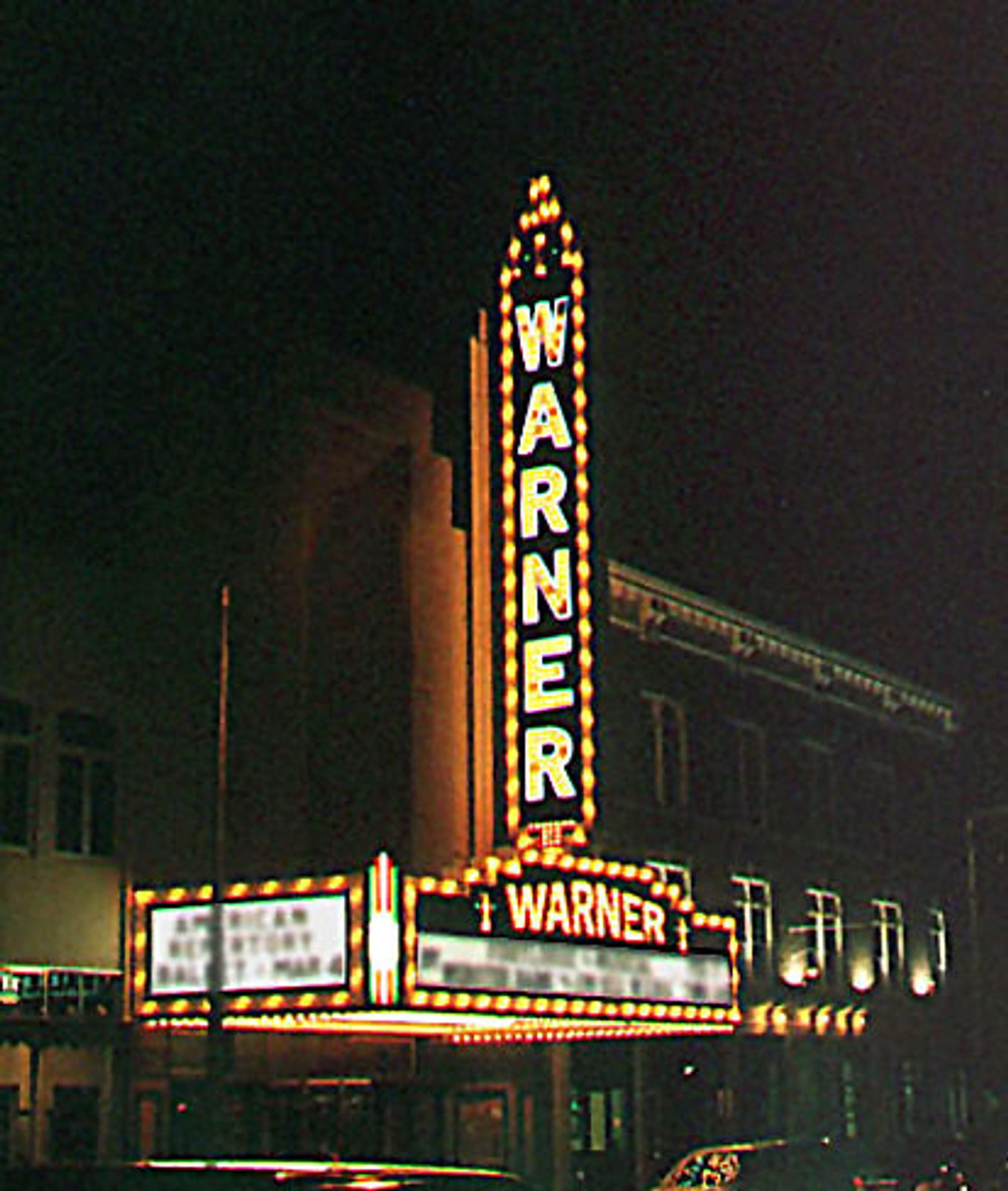 Warner Theatre vertical sign