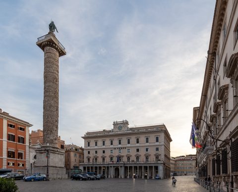 Piazza Colonna and the Column of Marcus Aurelius