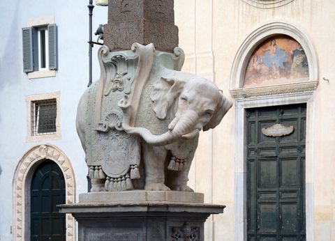 The elephant and obelisk on piazza della Minerva