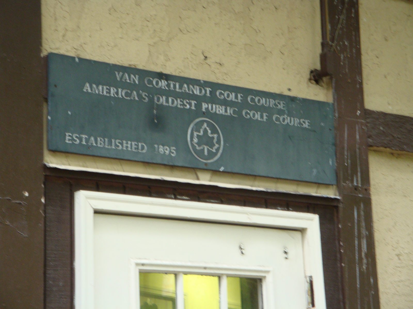 Van Cortlandt Golf Course clubhouse sign