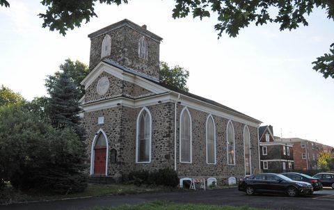 New Utrecht Reformed Church from the corner
