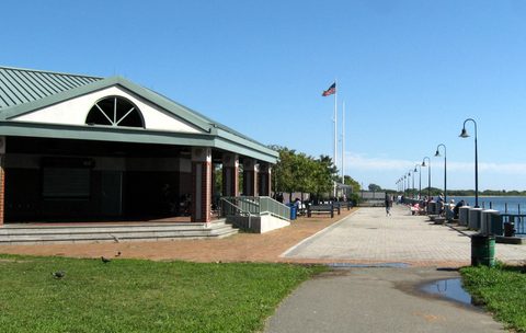Canarsie Pier pavilion and promenade