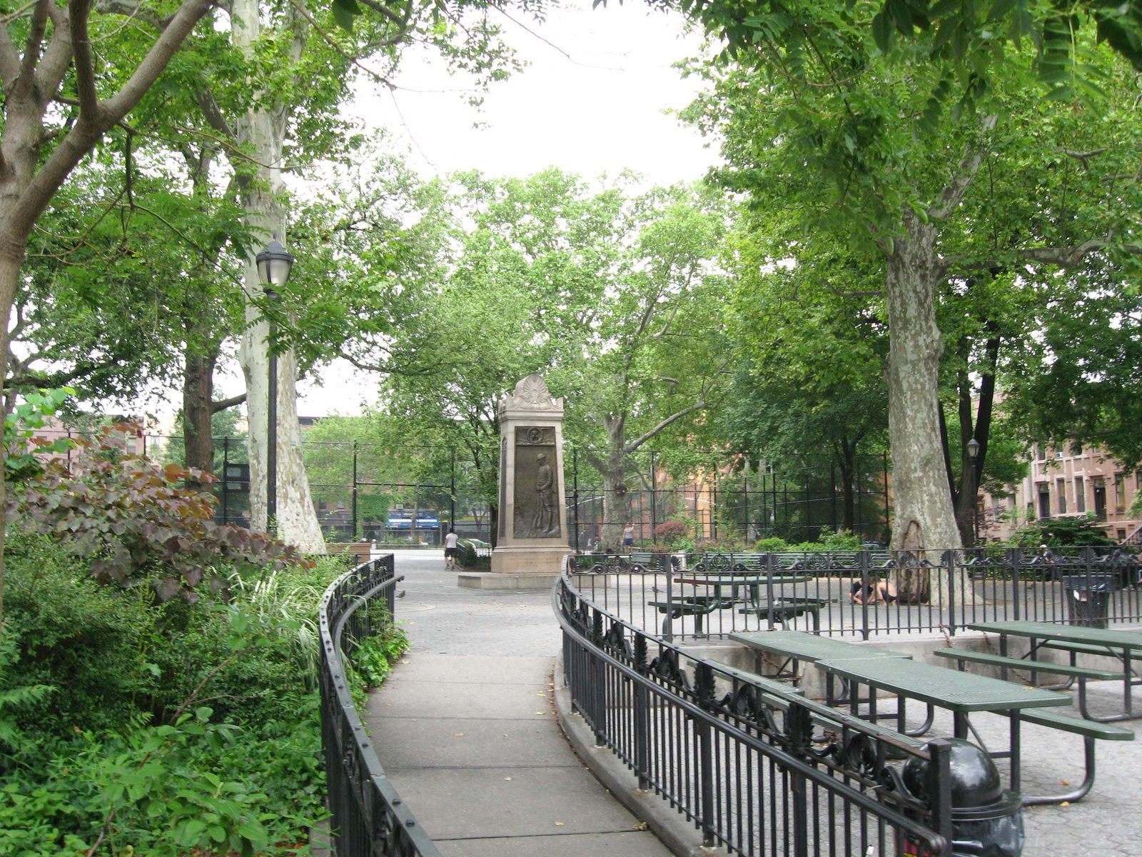 Carroll Park under the plane trees