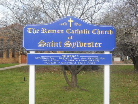 Sign for St. Sylvester Church