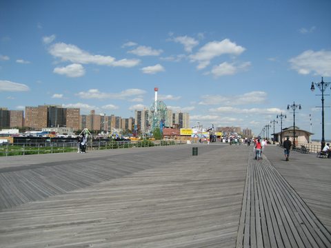 The Riegelmann Boardwalk looking east