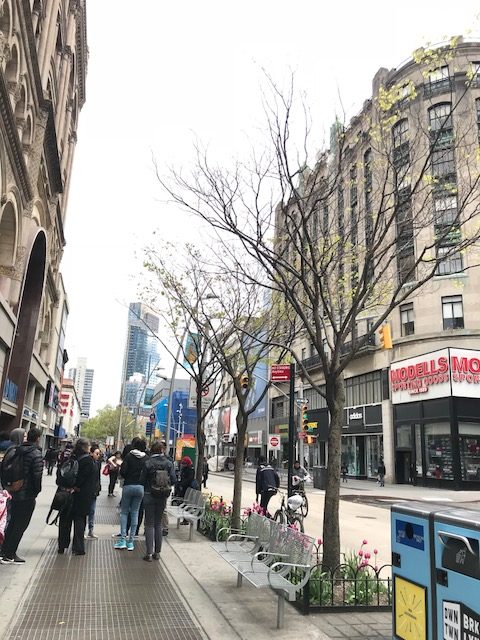 Pedestrians on the Fulton Mall