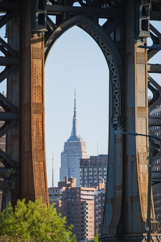Under the Manhattan Bridge overpass