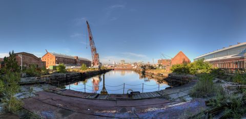 A basin at the Brooklyn Navy Yard