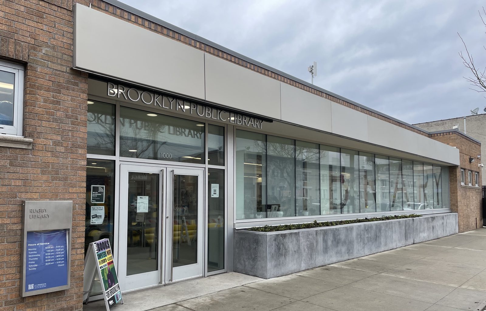 The Rugby branch library on Utica Avenue
