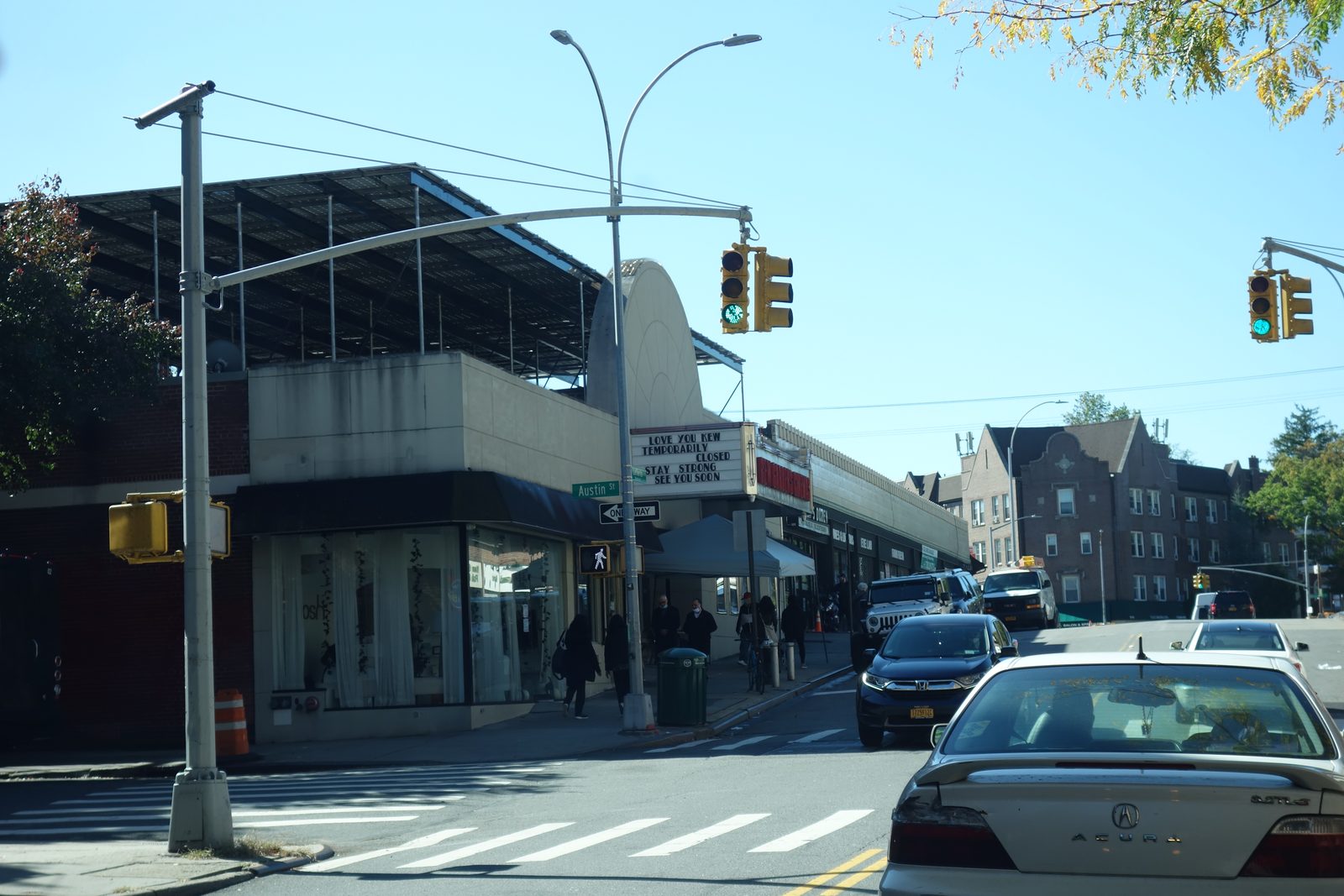 Kew Gardens Cinemas marquee at Austin Street
