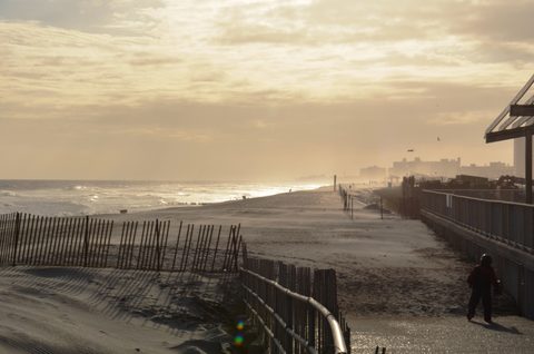 The Atlantic shore at Rockaway Beach