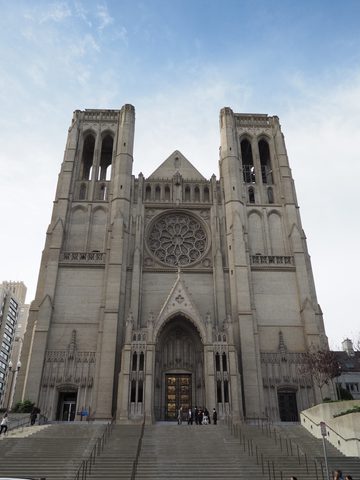 The west front of Grace Cathedral, Nob Hill