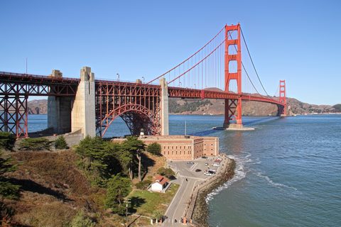 Fort Point beneath the Golden Gate Bridge